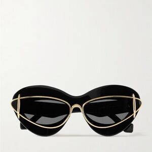 Loewe Black Sunglasses with Gold Detailing